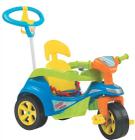 Carrinho Infantil Azul para Passeio Ou Pedal 2 Em 1 Haste Removivel e Cinto de Segurança Biemme
