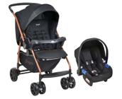 Carrinho Infantil Bebê Travel System Burigotto 4 Rodas 4 Posições Suporta Crianças de Até 15Kg