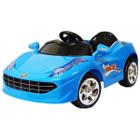 Carrinho Infantil Passeio Mini Ferrari Esporte Azul Carro - Bangtoys