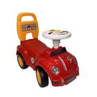 Carrinho Infantil Quadriciclo Andador Fusquinha Vermelho C/ Som - HK Brinquedos