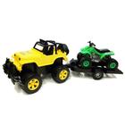 Carrinho jeep x-terra fourtrax c/ quadriciclo 47cm - silmar 6071