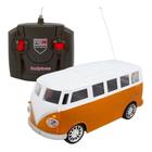 Carrinho Kombi De Controle Remoto Total 4 Funções Acende Farol (Amarela) - toys