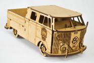 Carrinho Kombi VW - Quebra Cabeça 45 Peças Para Montar e Pintar em MDF Cru