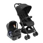 Carrinho Lara² Black com Bebê Conforto e Base Maxi Cosi