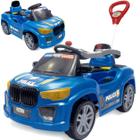 Carrinho Maral BM Car Azul Police de Passeio e Pedal Infantil 30kg