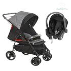 Carrinho maranello ii preto cinza (1381prc) + bebe conforto cocoon- galzerano