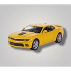 Carrinho Miniatura Camaro Amarelo 2014 Fricção Metal Escala 1/38