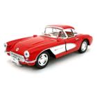 Carrinho Miniatura Chevrolet Corvette 1957 Escala 1:34 (Vermelho)