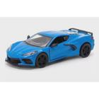 Carrinho Miniatura Chevrolet Corvette 2021 Escala 1/36 Kinsmart (Azul) - Toy King