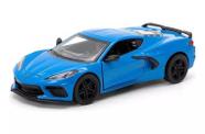 Carrinho Miniatura Chevrolet Corvette 2021 Escala 1/36 Kinsmart (Azul)