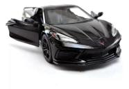 Carrinho Miniatura Chevrolet Corvette 2021 Escala 1/36 Kinsmart (Preto)