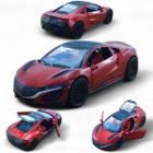 Carrinho Miniatura Honda Acura NSX Metal Brinquedos Vermelho