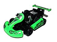 Carrinho Miniatura Kart Verde Karting C/ Motor A Fricção