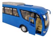 Carrinho Miniatura Ônibus De Metal Abre Porta Fricção