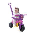 Carrinho Motoca Triciclo Empurrador Proteção Criança Rosa