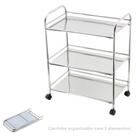 Carrinho Multiuso Inox - Rack com Rodinhas Guimmis.casa