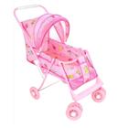 Carrinho Para Boneca Luxo Mep Kids Ref.B7 Rosa Ursos