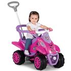 Carrinho Quadriciclo Cross Passeio Infantil Rosa Buzina 4x4