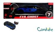 Carrinho Rádio Controle Remoto 7 Funções Azul Evil Ghost