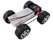 Carrinho robo chassi metalico para robotica educacional - f17924