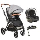 Carrinho Travel System Nomad Grafite c/ Base Isofix - Kiddo