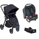 Carrinho Travel System Soul com Bebê conforto Preto + Base - Burigotto