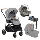 Carrinho Versatrax Trio Travel Sistem Pebble Cinza com I-Base Isofix I-Snug - Joie