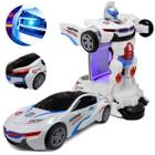 Carro Brinquedo Policia Transformers Robô Som E Luz - King