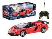 Carro C/r 7 Funções 1:18 27Mhz Convexi Conversível Vermelho Art Brink