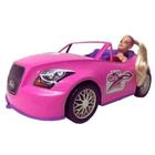 Carro Carrinho Brinquedo Sport Girl 38cm Rosa Com Boneca