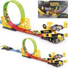 Kit De Carro Com Lançador E Pista Mega Track Looping - Compre Agora - Feira  da Madrugada SP