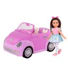 Carro conversível roxo Toy Glitter Girls e boneca de 14 polegadas Candice