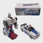 Carro De Brinquedo Policia Transformers Robo