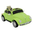 Carro Eletrico Beetle 12v Verde Com Luzes De Led E Som