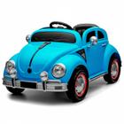 Carro Elétrico Fusca Conversível De Passeio Azul Para Meninos Com Sons E Luzes 12v