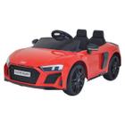 Carro Elétrico Infantil Audi R8 Spyder Com Controle Luz e Som Criança 12v Até 25Kg 3,5km/h Importway