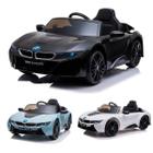 Carro Elétrico Infantil Licenciado Bmw I8 12V MP3 Luzes Suporta 30kg Controle Remoto Cores Importway