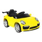 Carro Elétrico Porsche 12v Amarelo Bluetooth USB Esportiva