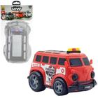 Carro elite van / kombi ambulancia / policia / bombeiro resgate roda livre na solapa - BS TOYS