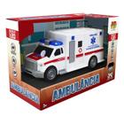 Carro Fricção Ambulância com Luz e Som DM Toys