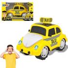 Carro Fusca Taxi Brinquedo 27Cm Grande Colorido Meninos