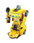 Carro Robô Warriors bate e volta Amarelo Zoop Toys