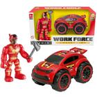 Carro Work Force Fireman Bombeiro Com Boneco - Bs Toys