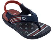 Cartago Chinelo Dakar Plus Baby Masculino Azul/Vermelho
