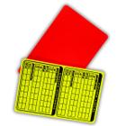 Cartão Arbitro Futebol Campo Oficial Fluorescente Amarelo Vermelho Juiz Esporte Marcação Gol Substituição Advertido
