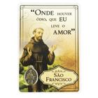 Cartão com Medalha São Francisco de Assis