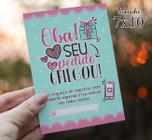 Cartão de Agradecimento ao Cliente (Frases) 01 - 7 x 10cm - Pacote com 100 Unidades - Amor Personalizado