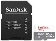 Cartão de Memória 16GB Micro SD SanDisk Classe 10 - Ultra