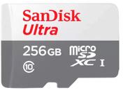 Cartão de memoria 256gb sandisk ultra micro sdxc c/ adaptador sdsqunr-256g-gn6ta