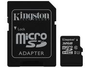 Cartão de Memória 32GB Micro SDHC Classe 10 - com Adaptador Kingston SDC10G2